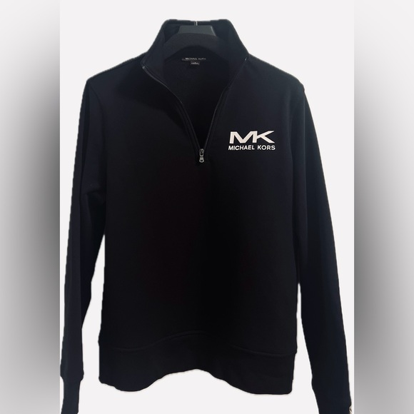 Michael Kors Men’s Half-Zip Sport Sweater in Black - Picture 3 of 3